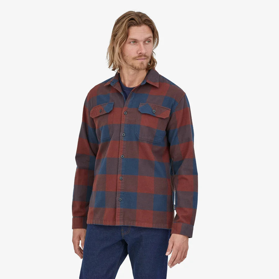 Patagonia Men's Long Sleeve Organic Cotton Midweight Fjord Flannel Shirt - Sportinglife Turangi 